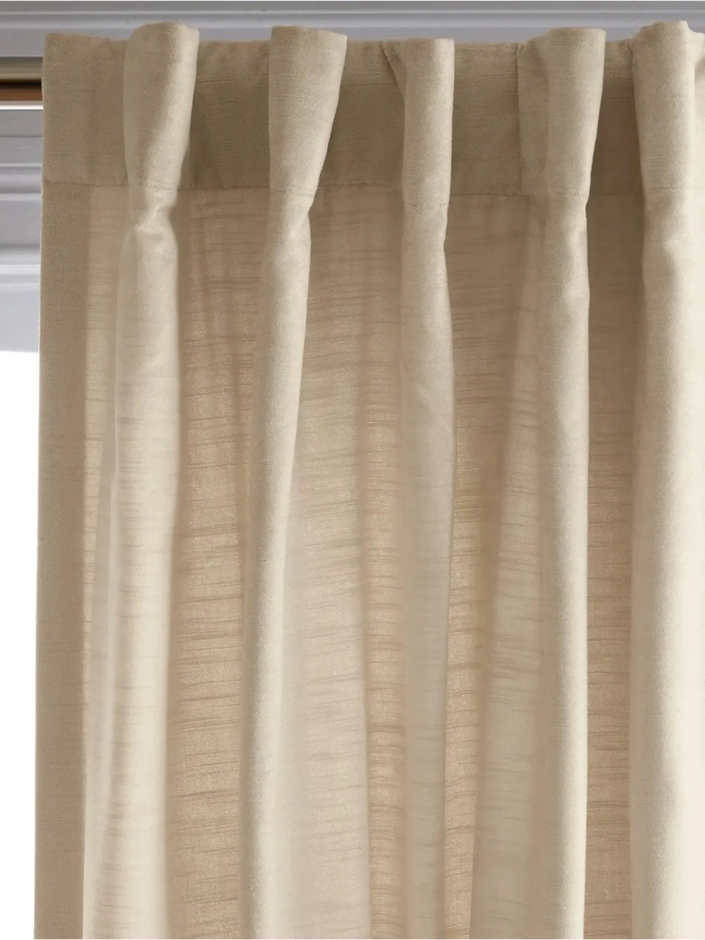 NWOT Quince Luster Velvet Curtain - Single Panel, 48 X 96 (Champagne)